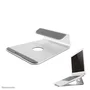 Neomounts NSLS025 Soporte Ergonómico para Portátil de Aluminio Plata, Ajustable, Compatible 10"-17" (43.2 cm) y MacBook, Para Escritorio, Cable Management