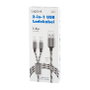 LogiLink Cable USB 2.0 USB-A/M a Micro-USB + USB-C, 1,2 m, blanco/negro