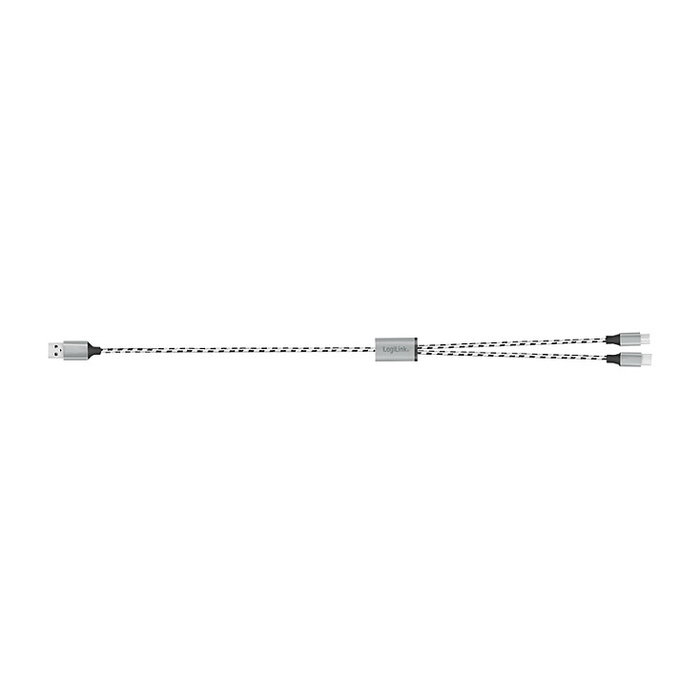 LogiLink Cable USB 2.0 USB-A/M a Micro-USB + USB-C, 1,2 m, blanco/negro LogiLink Cable USB 2.0 USB-A/M a Micro-USB + USB-C, 1,2 m, blanco/negro