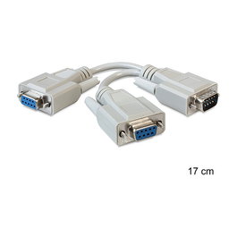 DeLOCK Cable Serial 65403 DB-9 Macho a DB-9 Hembra, 0.17 m, Color Beige