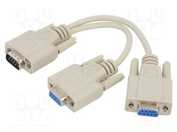 DeLOCK 65403 Adaptador Serie D-Sub9 Macho a 2 Hembras 17 cm Beige DeLOCK 65403 Adaptador Serie D-Sub9 Macho a 2 Hembras 17 cm Beige