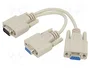 DeLOCK 65403 Adaptador Serie D-Sub9 Macho a 2 Hembras 17 cm Beige