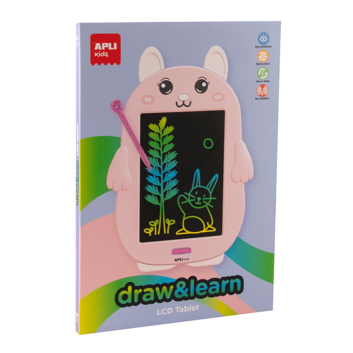 Apli Kids 19958 Pizarra LCD Conejo, Pantalla Nítida, Ultraligera, para Niños +3 Años Apli Kids 19958 Pizarra LCD Conejo, Pantalla Nítida, Ultraligera, para Niños +3 Años