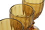 DKD Home Decor Copa Cristal Ambar Relieve Basicos Classic Garbo Set 6 Piezas 8.7 x 17 x 8.7 cm