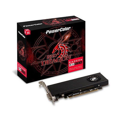 PowerColor Radeon RX 550 4GB GDDR5 128-bit LP Red Dragon AXRX 550 4GBD5-HLE Tarjeta Gráfica