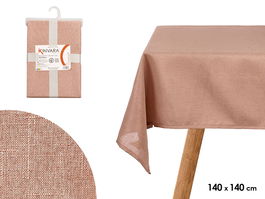 Kinvara Mantel Poliester Rosa Palo 140x140 cm (Set de 12)