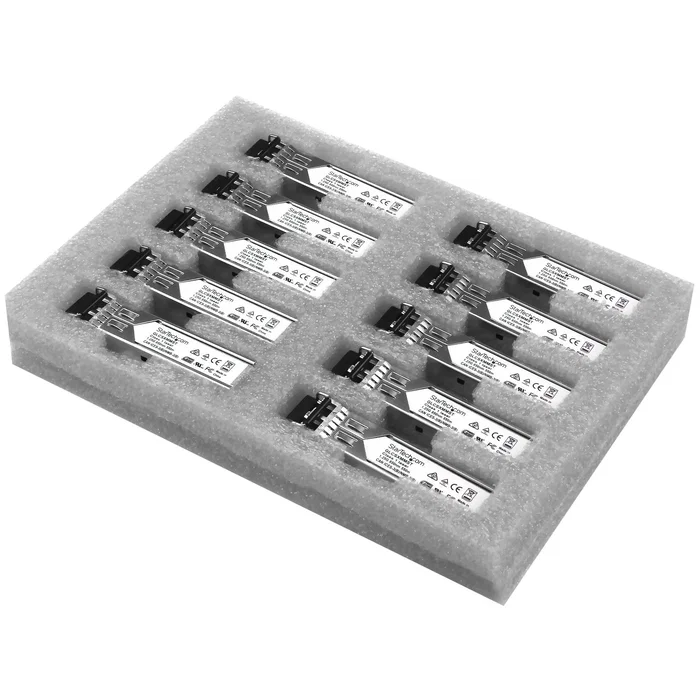 StarTech.com Paquete de 10 Módulos SFP Compatibles con Cisco GLC-SX-MM 1000BASE-SX Multimodo 1GbE LC 550m StarTech.com Paquete de 10 Módulos SFP Compatibles con Cisco GLC-SX-MM 1000BASE-SX Multimodo 1GbE LC 550m