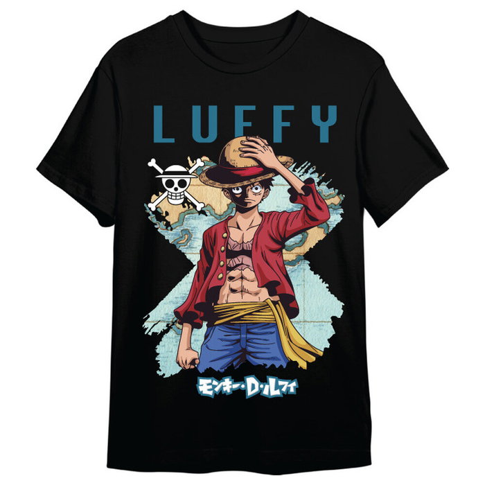 TOEI ANIMATION Camiseta One Piece Monkey D. Luffy Map para Adulto Talla S TOEI ANIMATION Camiseta One Piece Monkey D. Luffy Map para Adulto Talla S