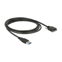 DeLOCK Cable USB 5 Gbps Tipo-A a Micro-B con tornillos, 3 m
