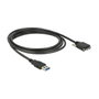 DeLOCK Cable USB 5 Gbps Tipo-A a Micro-B con tornillos, 3 m