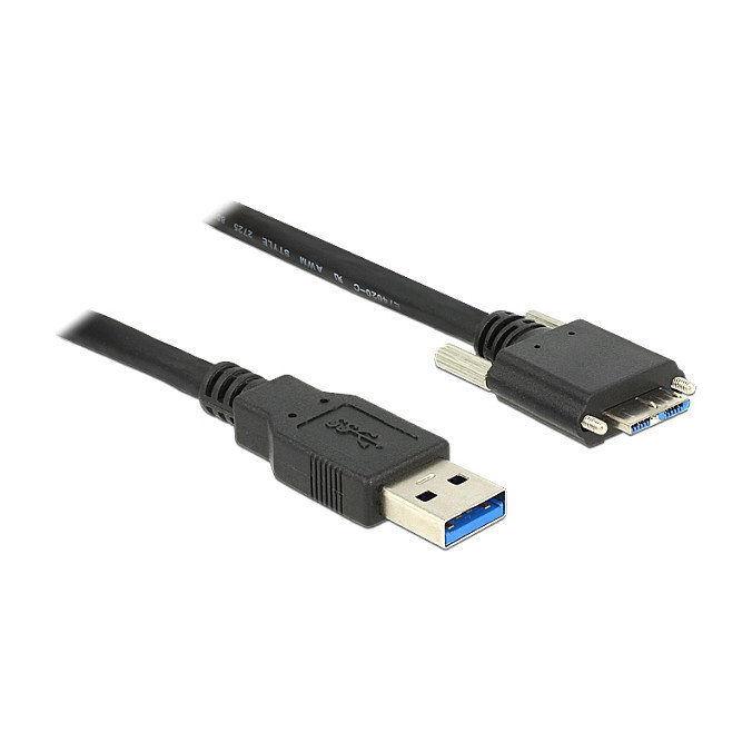DeLOCK Cable USB 5 Gbps Tipo-A a Micro-B con tornillos, 3 m