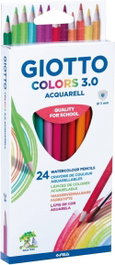 GIOTTO Estuche de 24 lápices de colores Colors Aquarelle surtidos