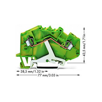 WAGO 780-607 Regleta 5 mm, 77 mm, 43,5 mm