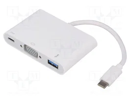 QOLTEC Adaptador USB 3.1 y 3.0 Blanco