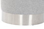 DKD Home Decor Reposapiés de Poliéster Gris y Plateado 35x35x42 cm
