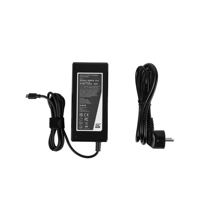 Green Cell Cargador PRO USB-C 130W AD140P Negro Green Cell Cargador PRO USB-C 130W AD140P Negro