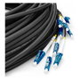 Digitus Cable de fibra óptica Breakout Universal OS2, 12 fibras, LC/UPC - LC/UPC, 150 m