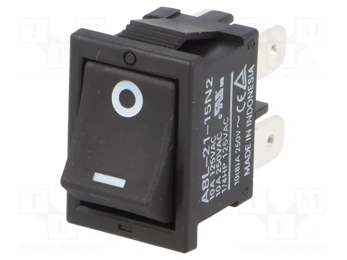 Aratas (Formerly Omron Components) Interruptor Rocker DPST ON-OFF Negro Aratas (Formerly Omron Components) Interruptor Rocker DPST ON-OFF Negro