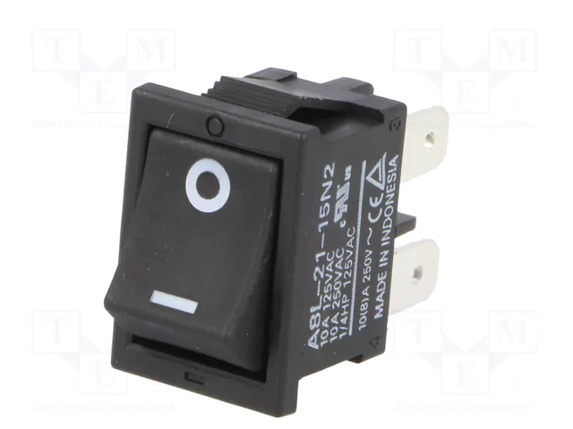Aratas (Formerly Omron Components) Interruptor Rocker DPST ON-OFF Negro Aratas (Formerly Omron Components) Interruptor Rocker DPST ON-OFF Negro