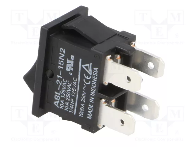 Aratas (Formerly Omron Components) Interruptor Rocker DPST ON-OFF Negro Aratas (Formerly Omron Components) Interruptor Rocker DPST ON-OFF Negro