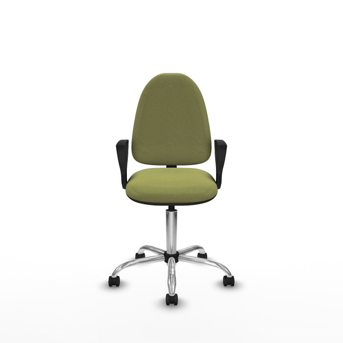 PIQUERAS Y CRESPO Silla de oficina Aýna Verde oliva con Base cromada