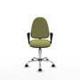 PIQUERAS Y CRESPO Silla de oficina Aýna Verde oliva con Base cromada