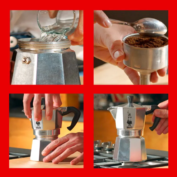 Bialetti - Cafetera Italiana La Mokina para 1 taza (40 ml), Acero Inoxidable, Apta para todos los fuegos excepto inducción - Referencia AUC8006363011617