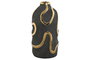 DKD Home Decor Jarrón de Gres Abstracto Rugoso Gris y Dorado