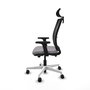 PIQUERAS Y CRESPO Silla de oficina Haches Gris y Negro
