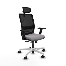 PIQUERAS Y CRESPO Silla de oficina Haches Gris y Negro