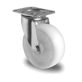 Rueda Industrial 80 PP Blanca Placa Giro 110kg 20C0896