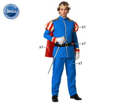 Disfraz Príncipe Azul con Capa Hombre Adulto