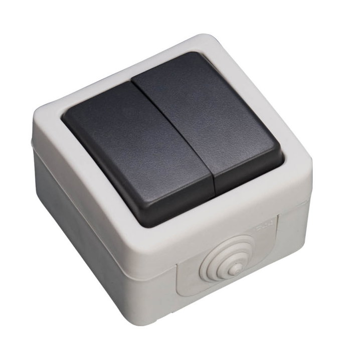 GSC Evolution Doble conmutador estanco 10A IP54 GSC Evolution Doble conmutador estanco 10A IP54
