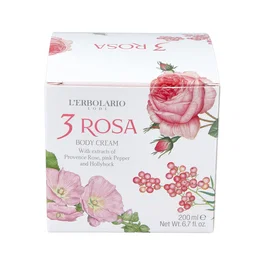 L'Erbolario 3 Rosas Crema Corporal Perfumada 200Ml Suavidad y Firmeza Natural
