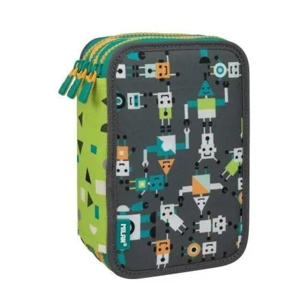 PLUMIER TRES PISOS CON CONTENIDO MILÁN HAPPY BOTS GRIS - GOMA - SACAPUNTAS - LÁPIZ - 3 BOLIS - TIJERAS - 5 MARCADORES - 10 PLASTIPAST - 12 LÁPICES COL PLUMIER TRES PISOS CON CONTENIDO MILÁN HAPPY BOTS GRIS - GOMA - SACAPUNTAS - LÁPIZ - 3 BOLIS - TIJERAS - 5 MARCADORES - 10 PLASTIPAST - 12 LÁPICES COL