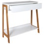 Home Deco Factory Consola Blanca Copenhague con Cajón