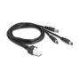DeLOCK 90168 Cable Mini-Fit 4,2 mm 6 Pin a 3 x DC 5,5 x 2,5 mm Negro