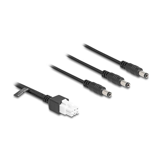DeLOCK 90168 Cable Mini-Fit 4,2 mm 6 Pin a 3 x DC 5,5 x 2,5 mm Negro DeLOCK 90168 Cable Mini-Fit 4,2 mm 6 Pin a 3 x DC 5,5 x 2,5 mm Negro