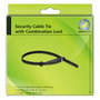 Navilock Universal Sicherungskabelbinder con candado de combinación negro, 410 x 10 mm