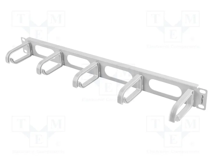 Lanberg Organizador de cables 1U tipo B 19 pulg gris