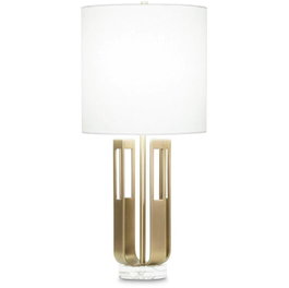 DKD Home Decor Lámpara de Sobremesa en Hierro y Acrílico Dorado