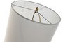 DKD Home Decor Lámpara Sobremesa Moderno Dorado Blanco Hierro Acrílico Algodón 35 x 78 x 35 cm