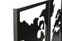 DKD Home Decor Set de 3 Decoraciones de Pared Mapa en Metal Negro