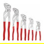 Knipex 00 19 55 S4 Juego de Alicates de Acero con Mangos de Plástico Rojo, Incluye 5 Piezas de 125 mm y 30 cm