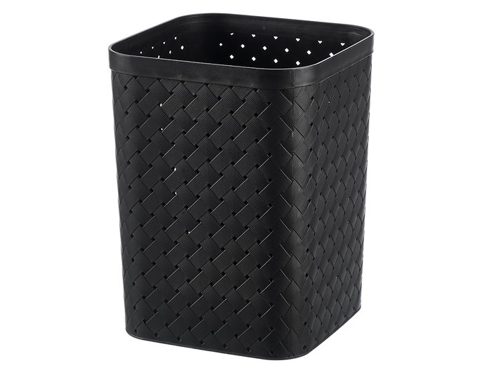 Pincello Papelera Cuadrada Negra 19 x 26 x 19 cm (Set de 12)