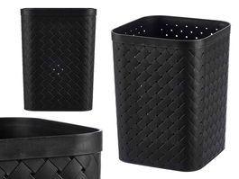 Pincello Papelera Cuadrada Negra 19 x 26 x 19 cm (Set de 12)