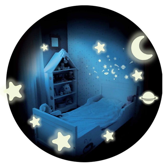 Home Deco Kids Juego de 24 Adhesivos Fosforescentes que Brillan en la Oscuridad para Decoración Infantil Home Deco Kids Juego de 24 Adhesivos Fosforescentes que Brillan en la Oscuridad para Decoración Infantil