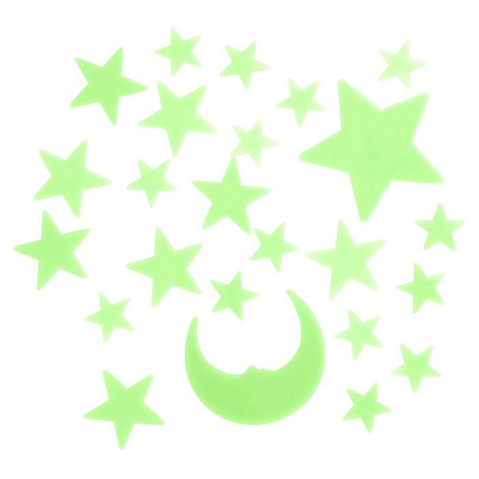 Home Deco Kids Juego de 24 Adhesivos Fosforescentes que Brillan en la Oscuridad para Decoración Infantil Home Deco Kids Juego de 24 Adhesivos Fosforescentes que Brillan en la Oscuridad para Decoración Infantil