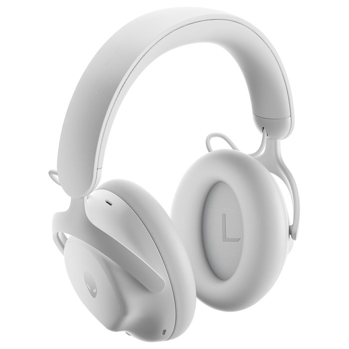 Alienware Auriculares Gaming Inalámbricos PRO-HS-G-DEAM con Cancelación Activa de Ruido (ANC), 75h Batería, Blanco Negro, para PC
