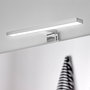 Emuca Foco LED para espejo de baño Virgo (AC 230V 50Hz), sin necesidad de convertidor, L300mm, Luz blanca fría 6.000K, Plástico, Cromado